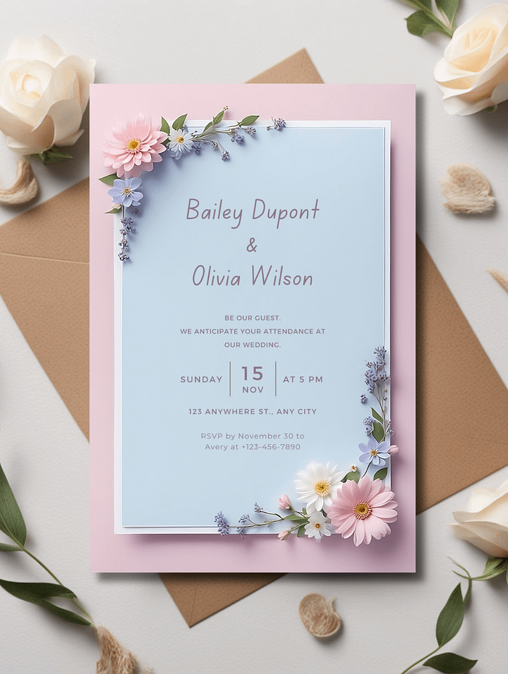Elegant Save The Date Card - Dizynai (DSD-01) product image (1)