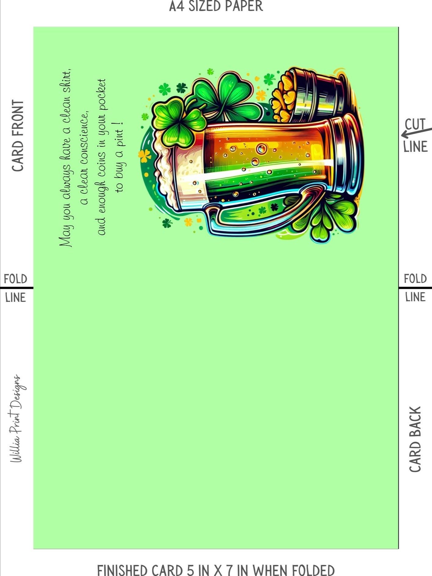 St Patrick's Day Irish Blessing Card (digital download) product image (6)