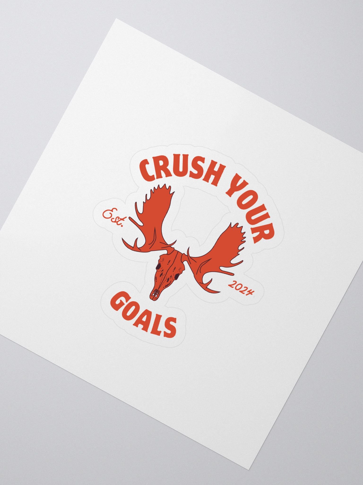 Moose Skull - Crush Your Goals Sticker product image (2)
