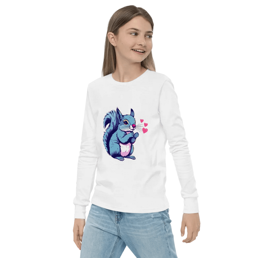 Squirrel Love Youth Long Sleeve Tee product image (3)