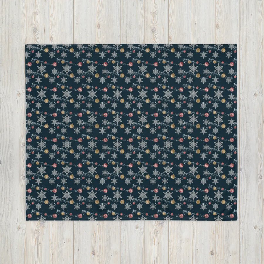 Navy Winter Confetti Blanket product image (4)