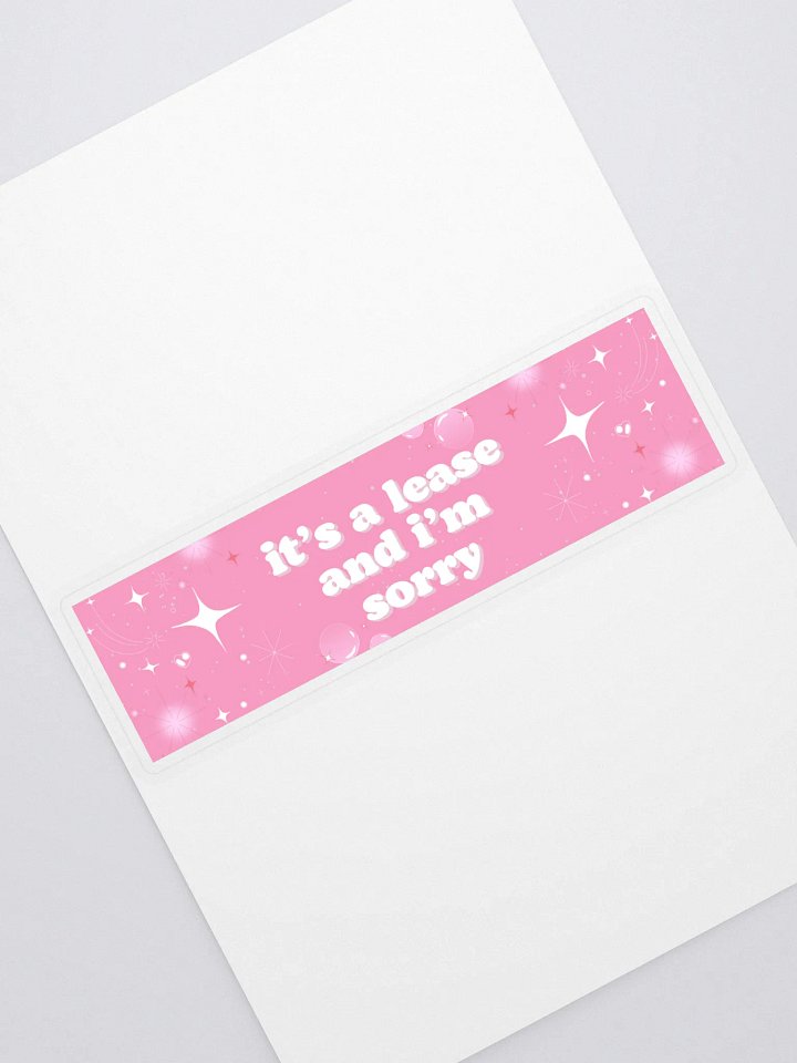 Tesla 'it's a lease' bumper sticker product image (1)