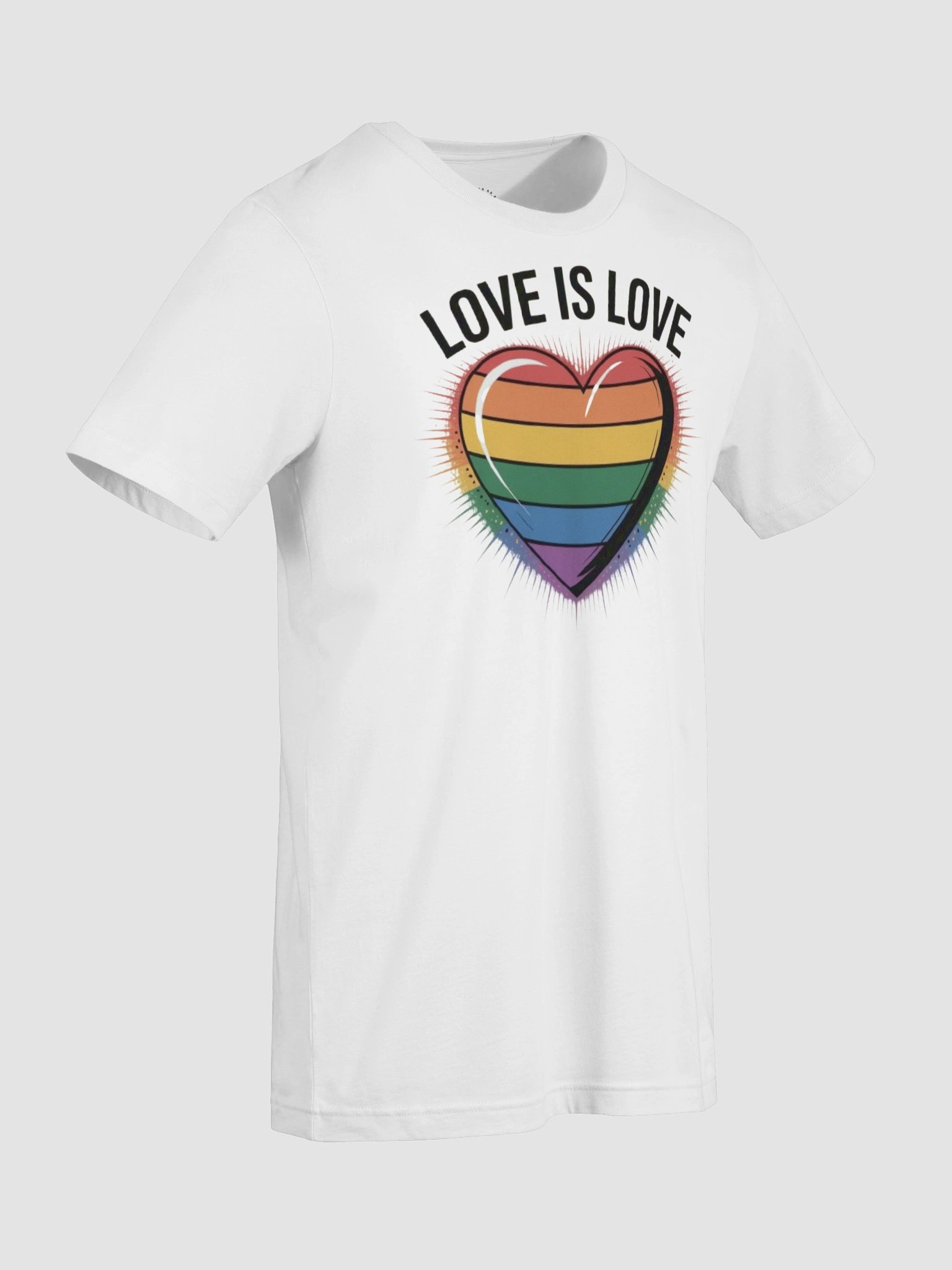 Unisex 'Love Is Love' Rainbow Heart Pride T-Shirt product image (129)