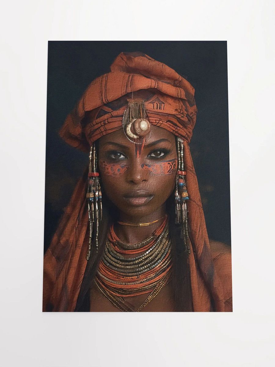 African Woman in Traditional Head Dress, Multi-Colored Jewelry Poster Print, Unframed product image (4)