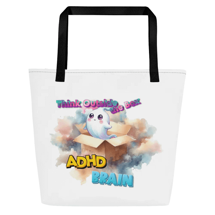ADHD Thinking Outside The Box Large Tote Bag w/ Pocket product image (1)