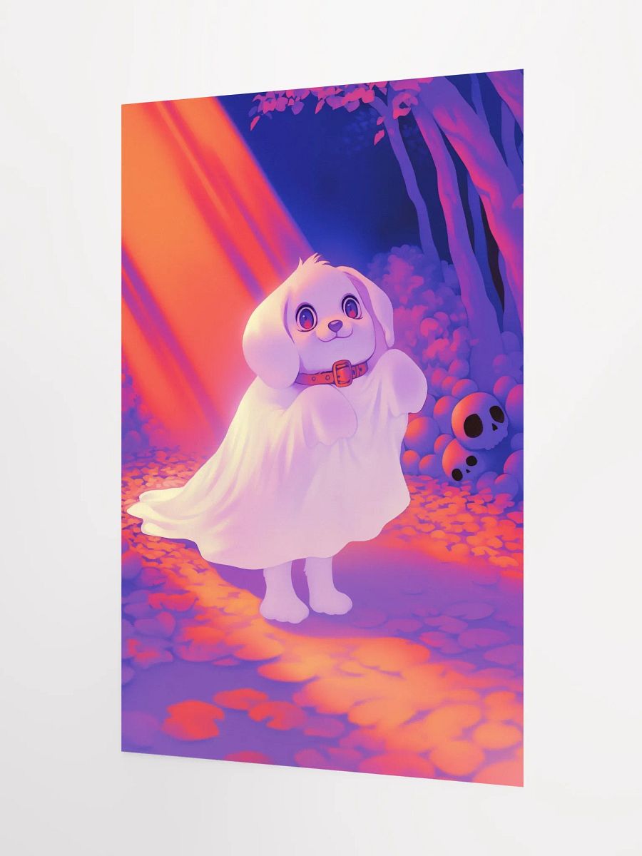 Whimsical Ghost Dog Poster product image (3)