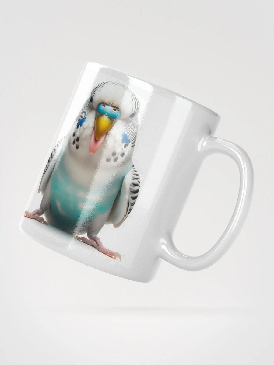 Rude Budgie #Humorous Glossy Mug - White product image (2)