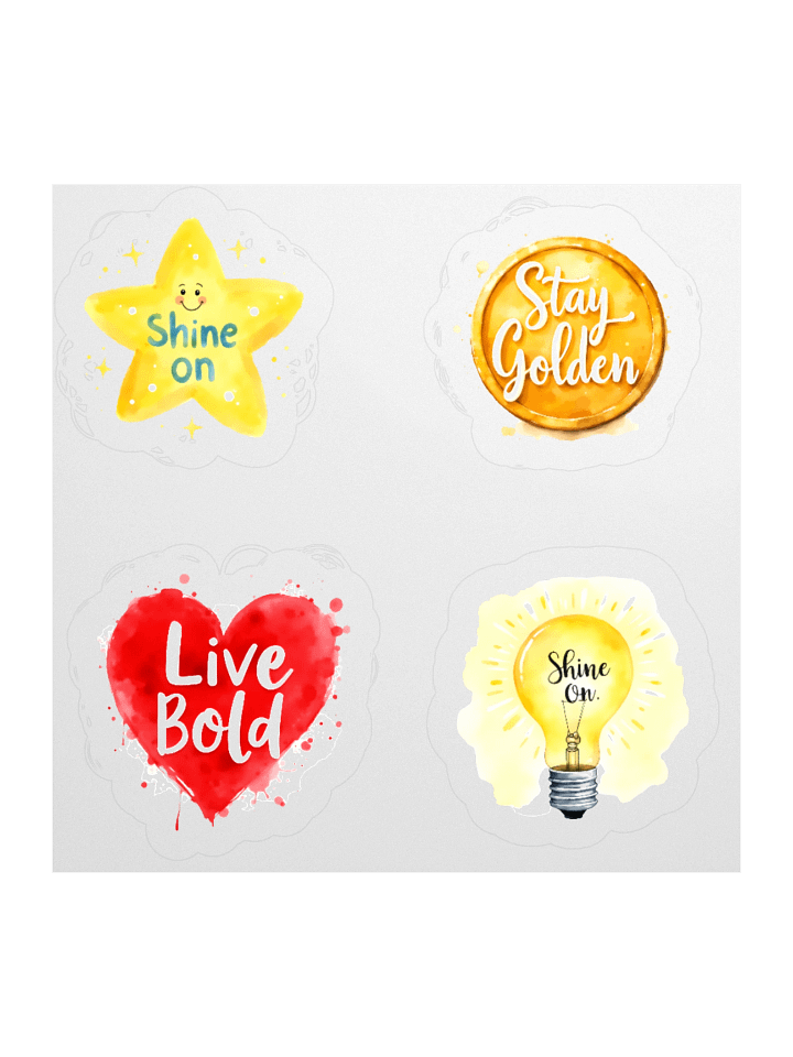 Hand-Drawn Motivational Retro Sticker Set product image (1)