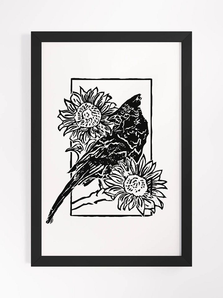 Bird Print in Black product image (1)