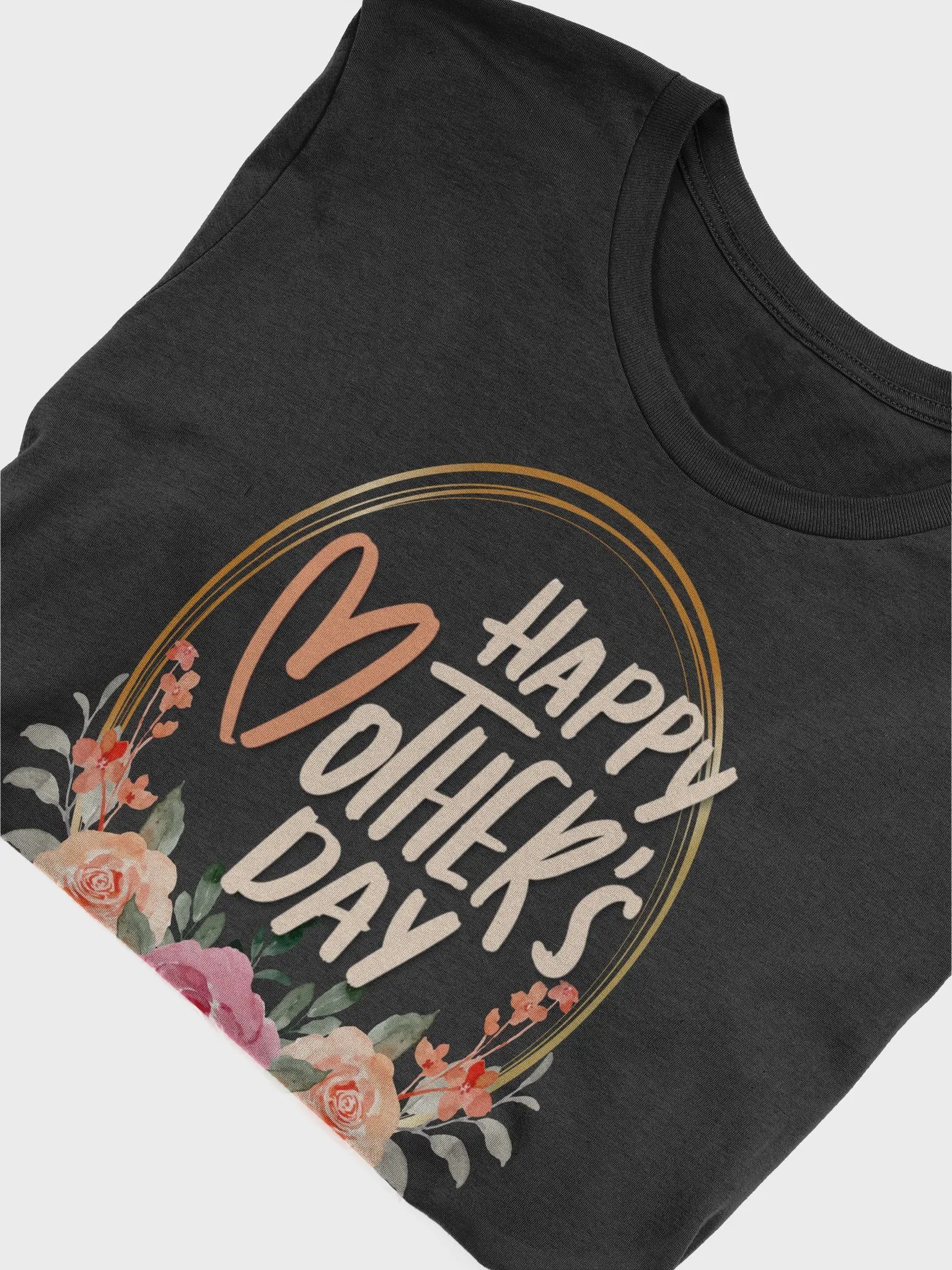 Mothers Day Floral Wreath Happy Mothers Day T-Shirt product image (2)