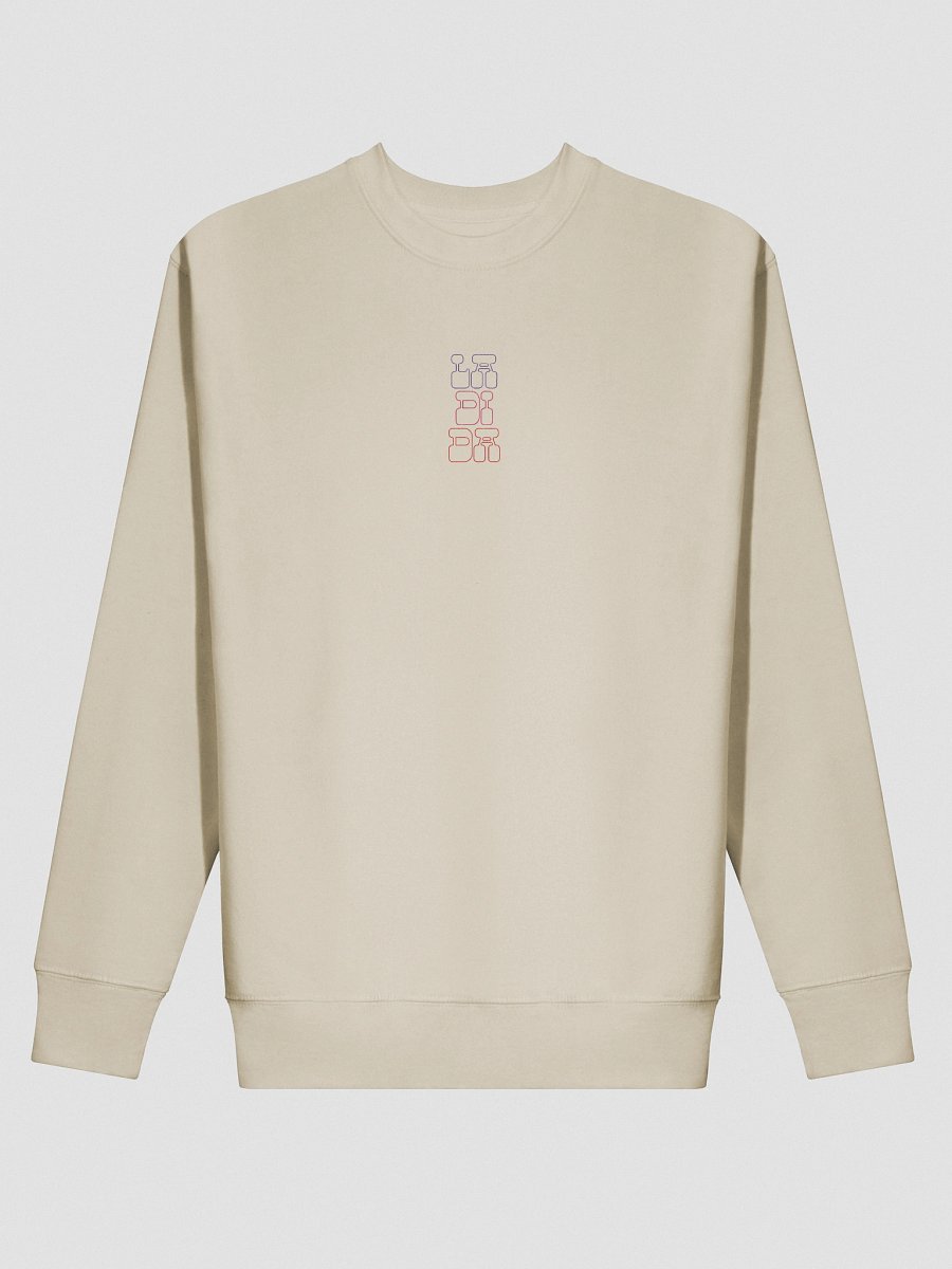 La Di Da Embroidered Sweatshirt – Playful & Colorful Statement in White or Cream product image (3)