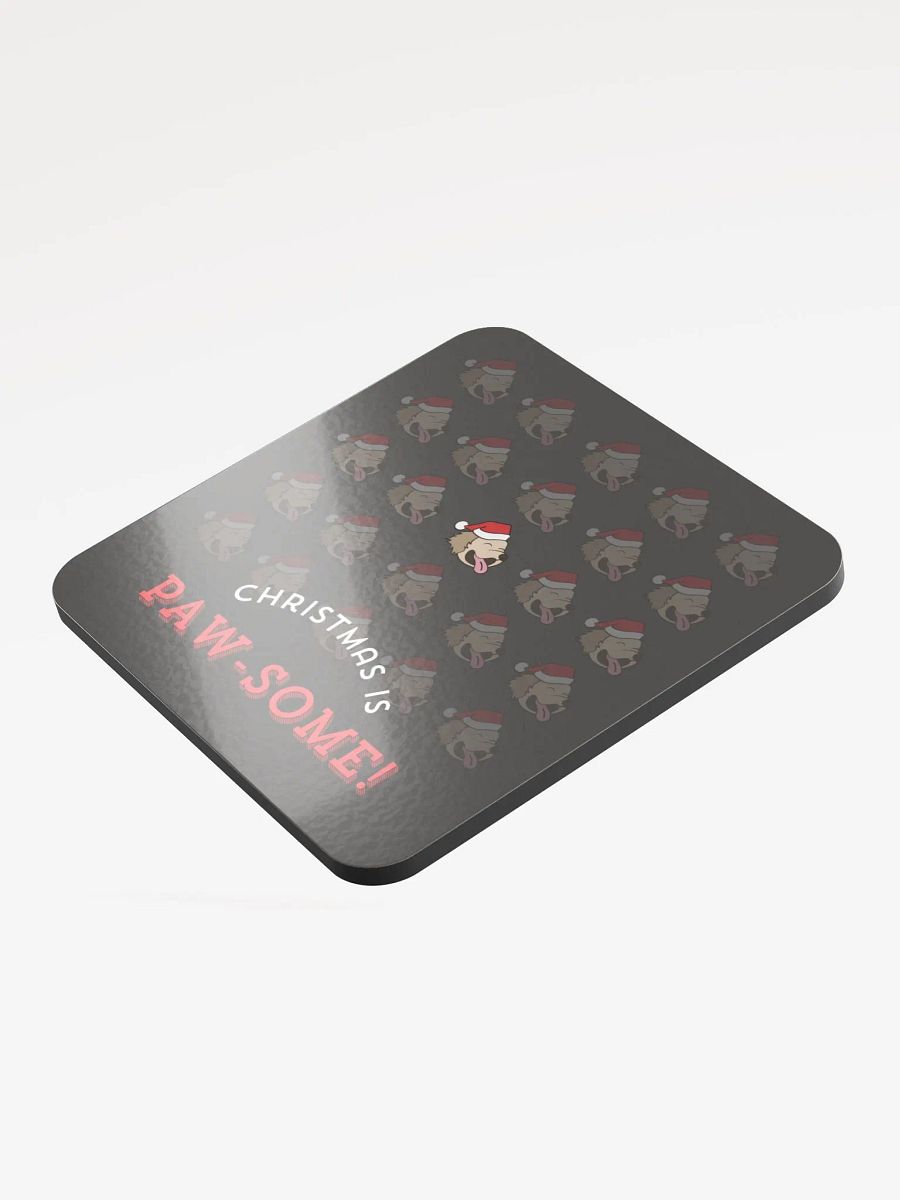 Christmas is Paw-some Cup Coaster - Dark product image (2)