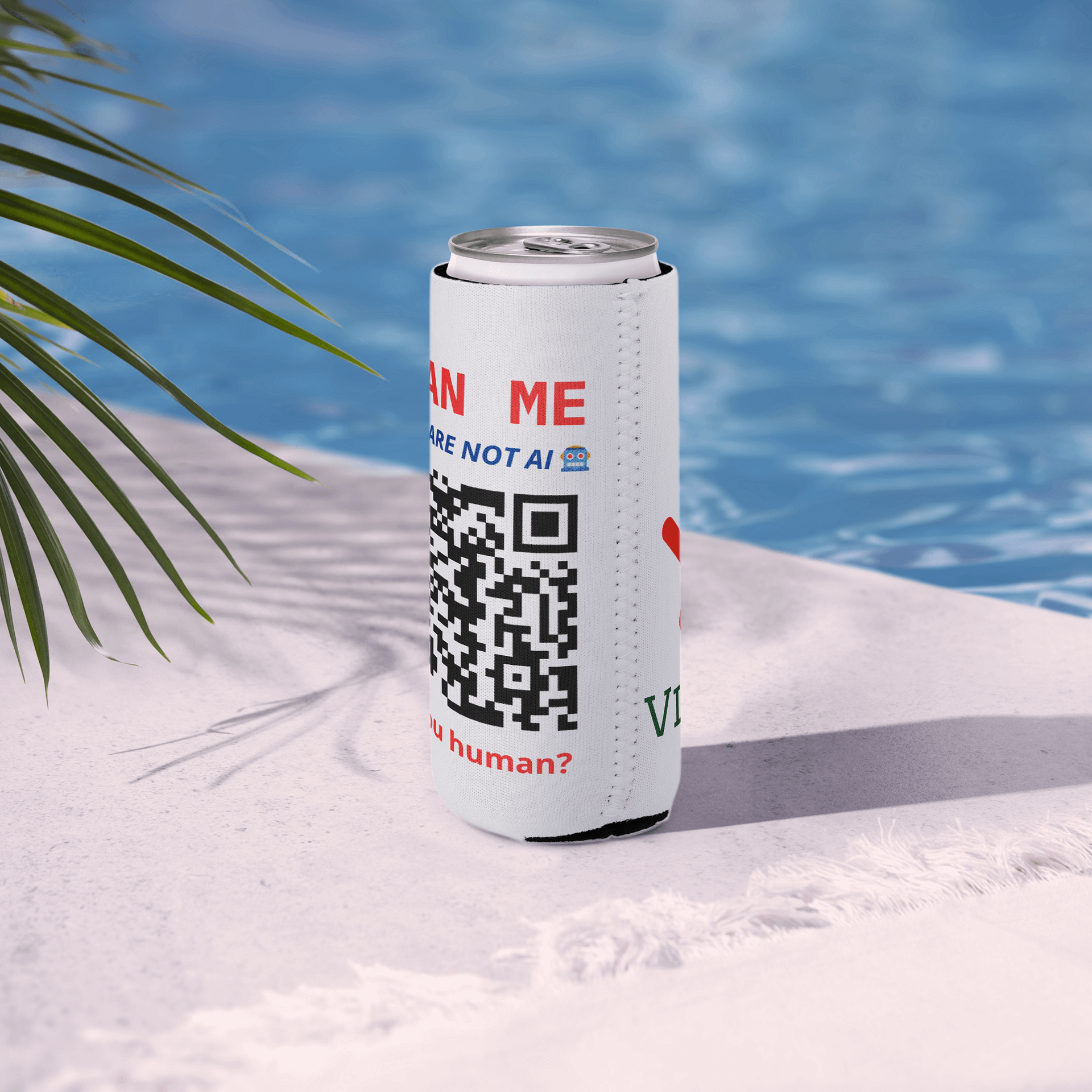 AI inspired Can Cooler with QR Code Reward. product image (6)