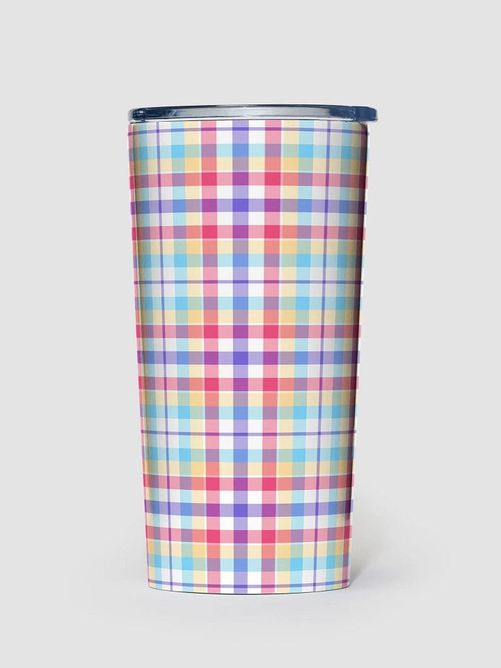 Purple, Pink, and Blue Plaid Travel Tumbler product image (2)
