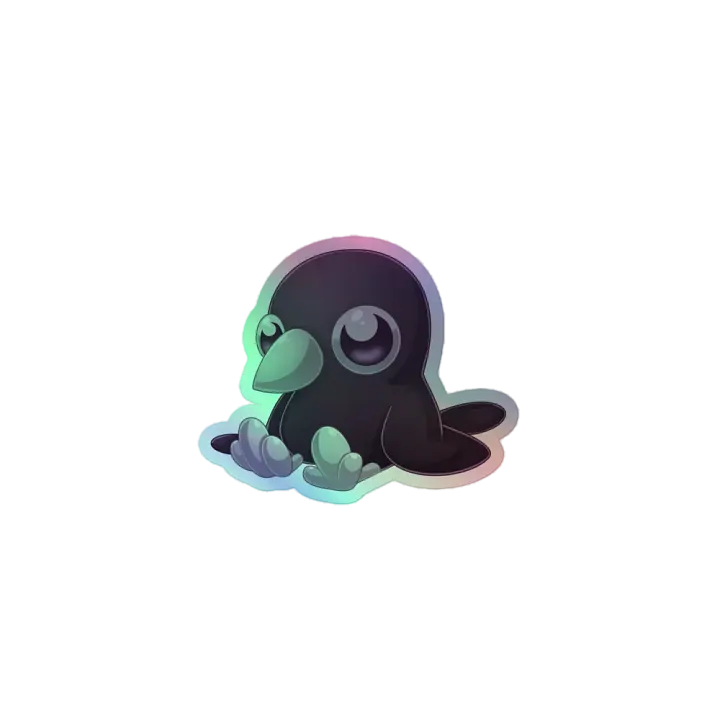 Toll the Raven Holographic Sticker product image (1)