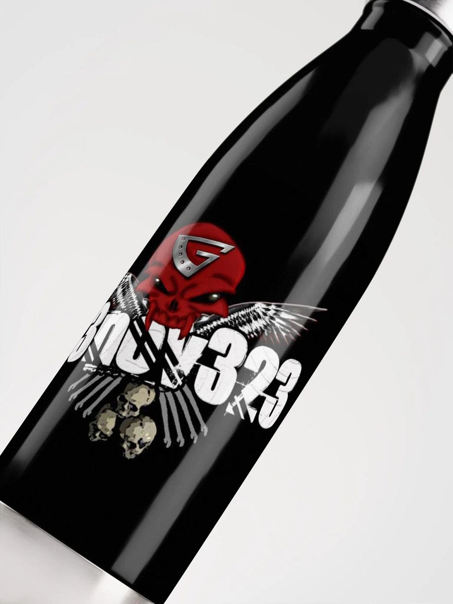 Riveted Skull Winged Stainless Steel Water Bottle product image (3)