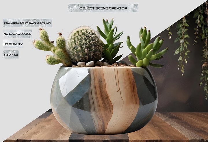 Celestial Grace – Desert Harmony Planter PNG product image (2)
