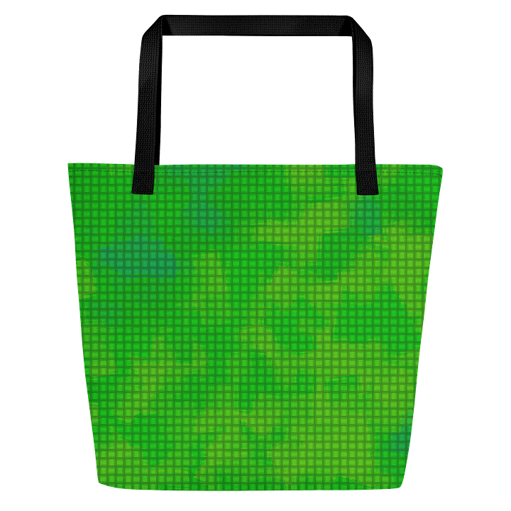 Green Grid All-Over Tote Bag product image (4)