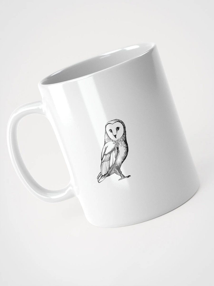 Barn Owl Sketch White Glossy Mug product image (4)