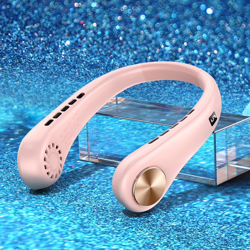 Neck Fan Mini Portable Bladeless Hanging Neck Rechargeable Air Cooler Summer Sports Fans product image (5)