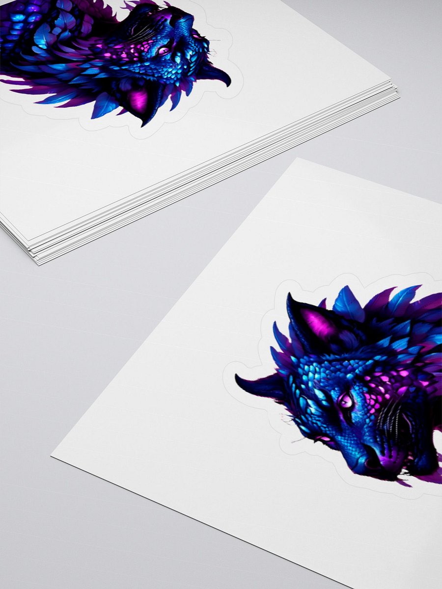 Luminescent Wolf hybrid Fantasy Stickers product image (4)