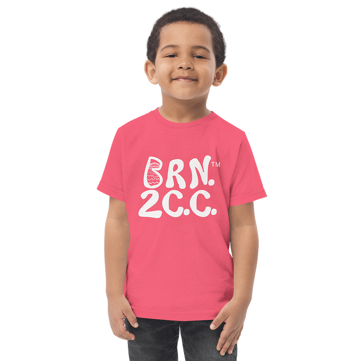 BRN.2C.C.™/BOURNE to Cape Cod™ | DTG Vintage Print | Toddler T-Shirt | Coastal Jersey Tee for Littles | White Logos product image (2)