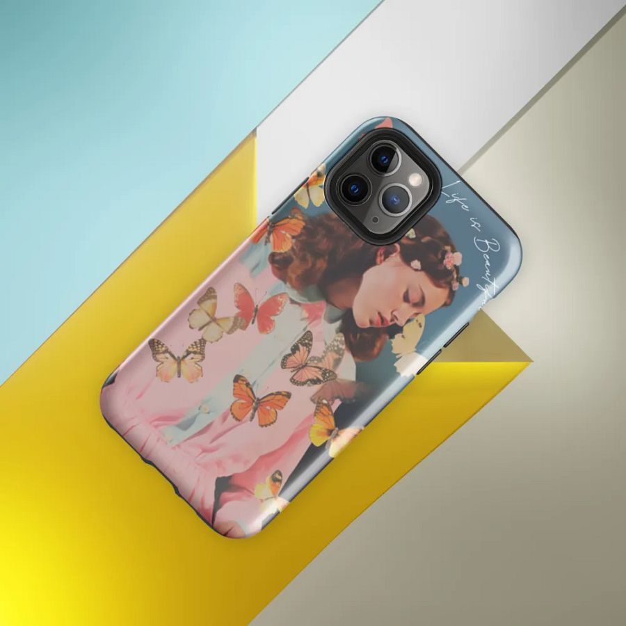 'Life is Beautiful' Butterfly Dreams iPhone® Tough Case product image (8)