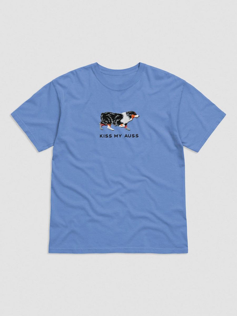 Kiss My Auss T-Shirt(Embroidered) of an Australian Shepherd(Tricolor) product image (4)