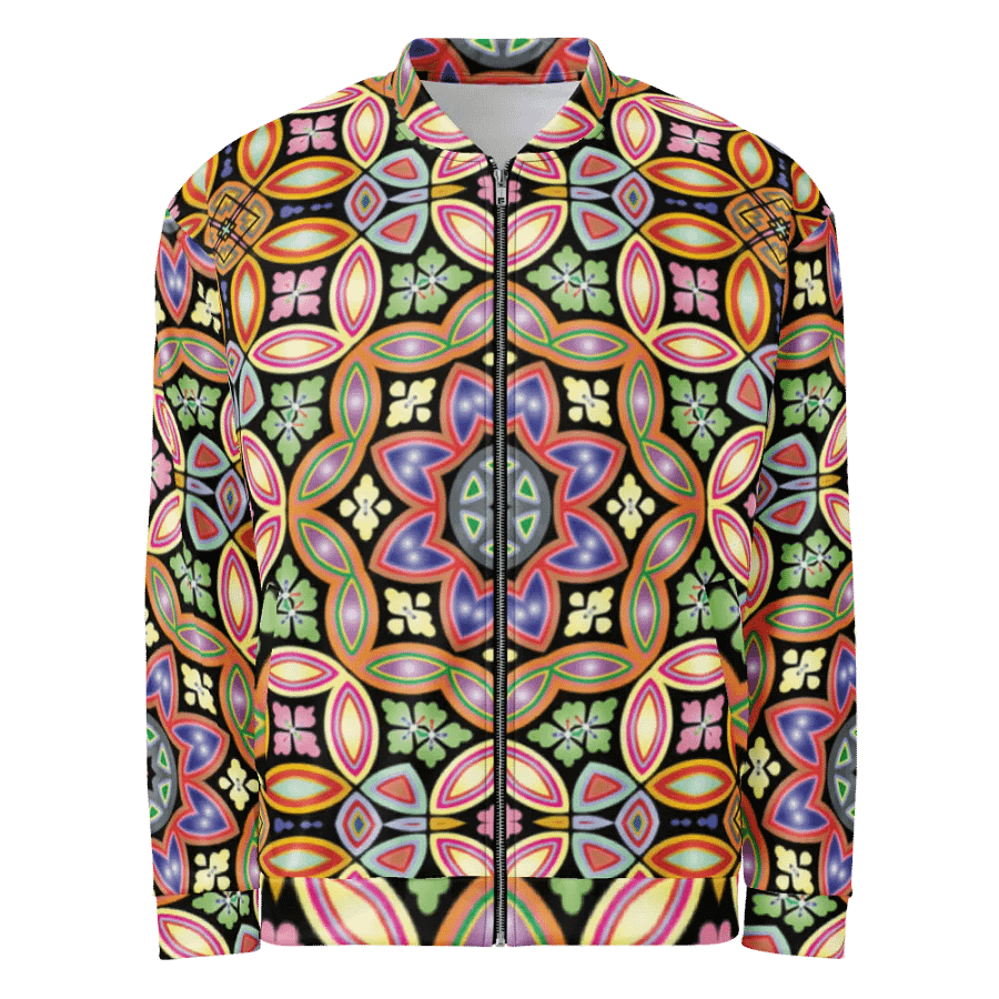 Batik Kawung Coral Bomber Jacket product image (1)