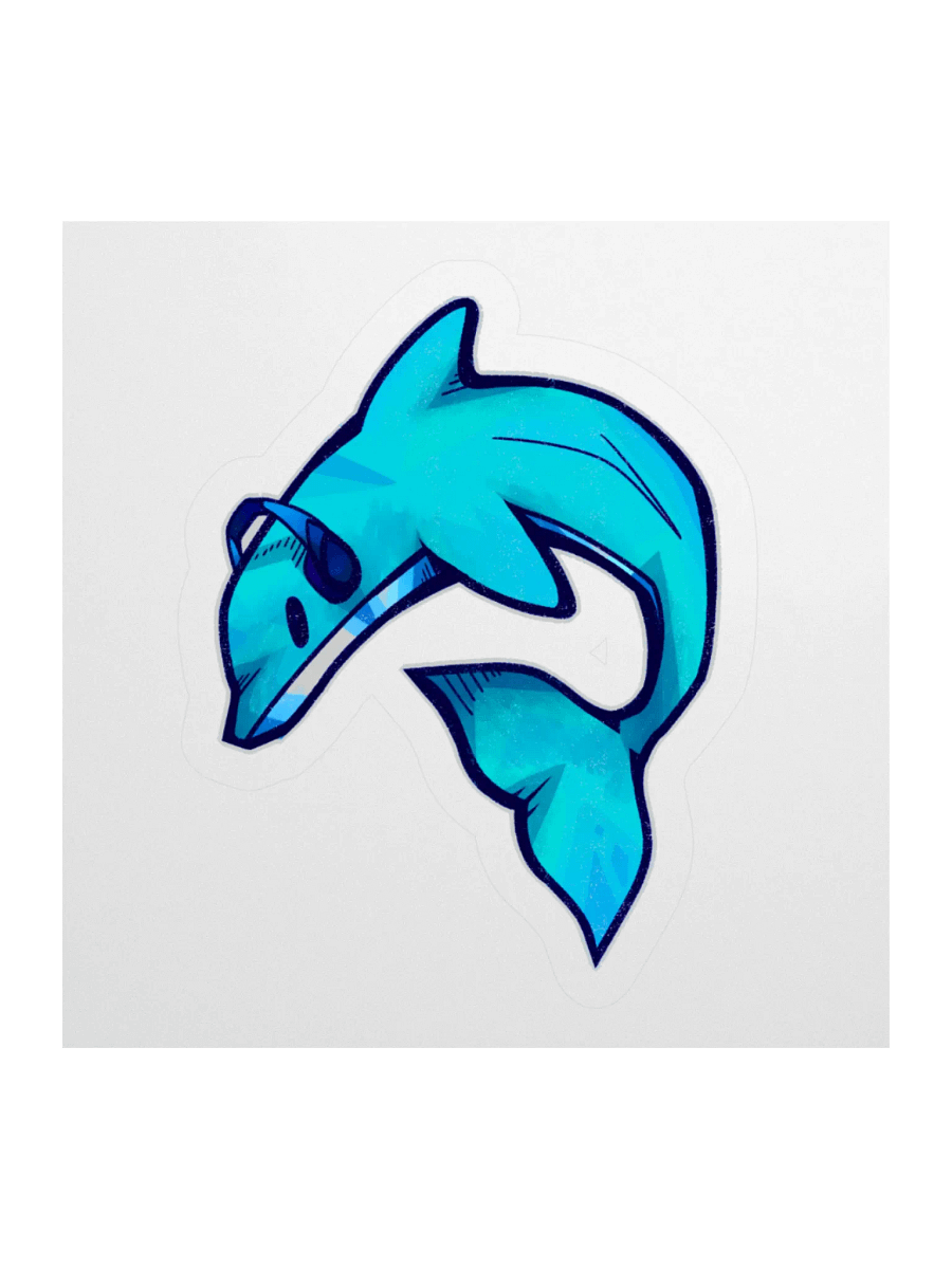 Synthwave Dolphin Sticker product image (1)