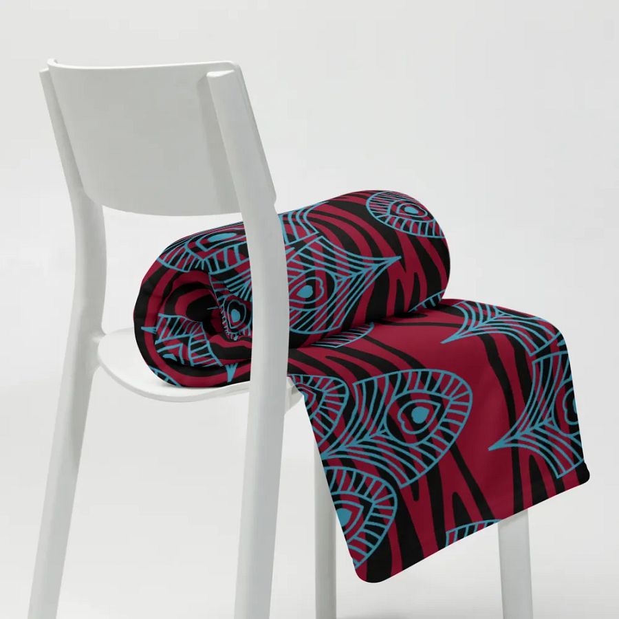Peacock Feathers Paradise Throw Blanket product image (11)