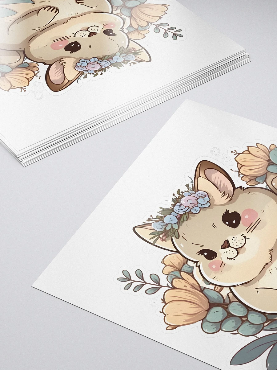 FloraChin Sticker - Adorable Chinchilla Covered in Flowers product image (5)
