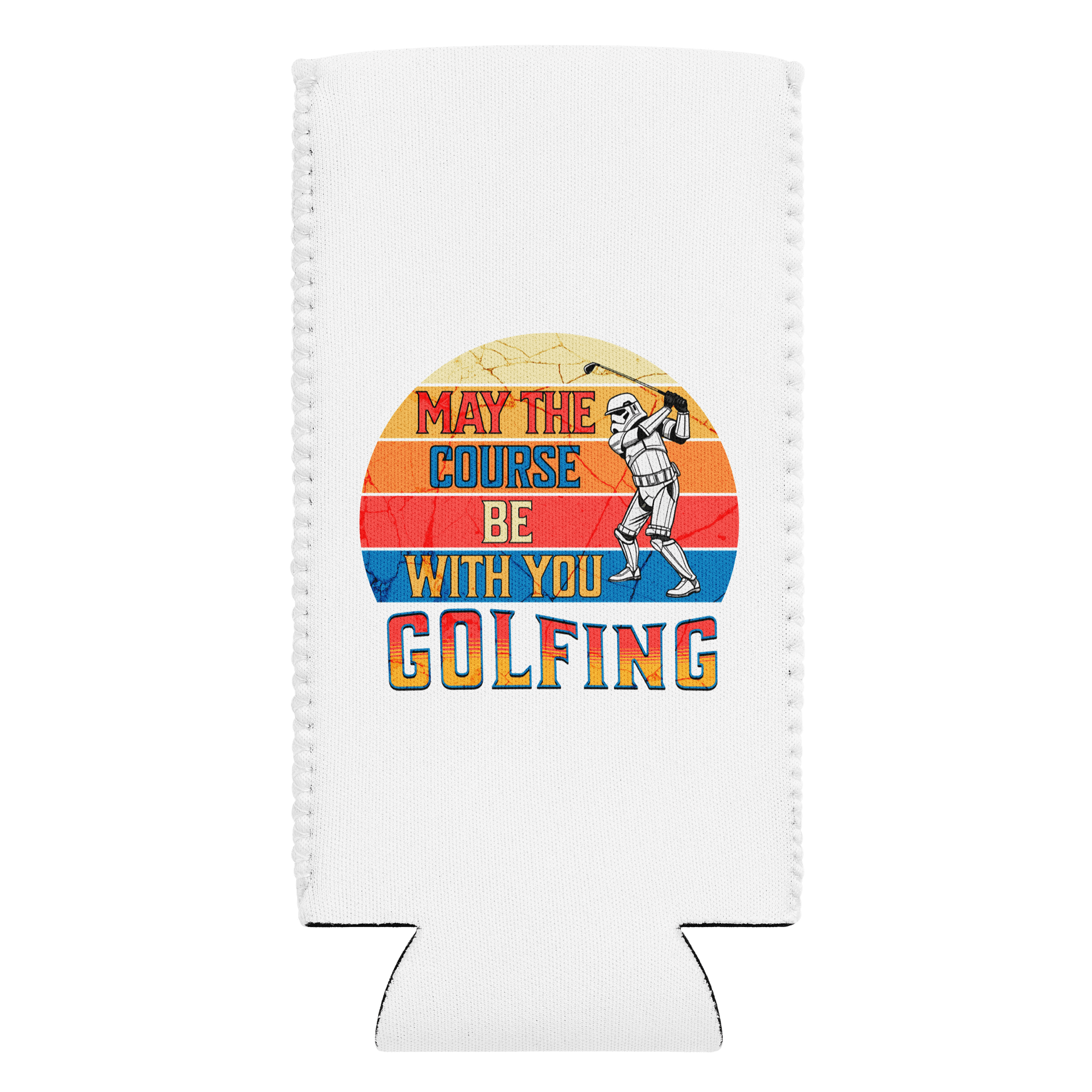 May The Course Be With You Golfing Galactic Can Cooler product image (1)