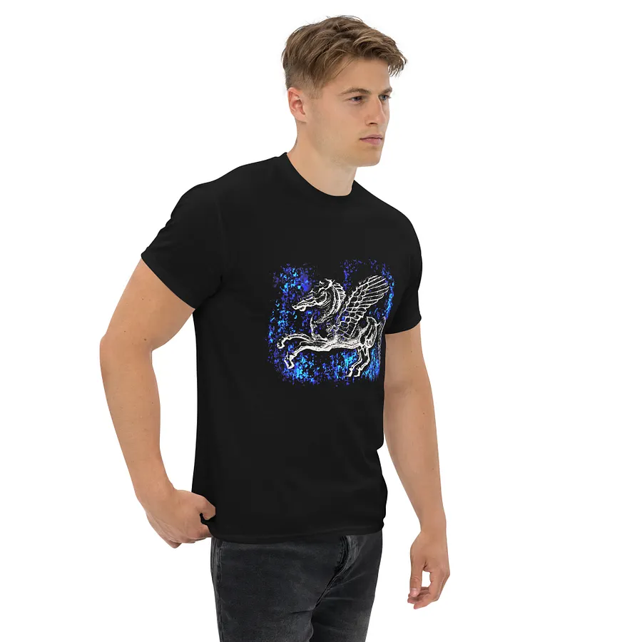 Winged Pegasus Star Shower Greek mythology, Black T-Shirt product image (3)