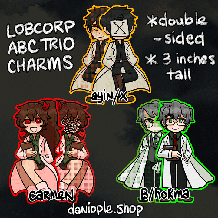 [PRE-ORDER] Lobotomy Corporation - ABC Acrylic Charms product image (1)