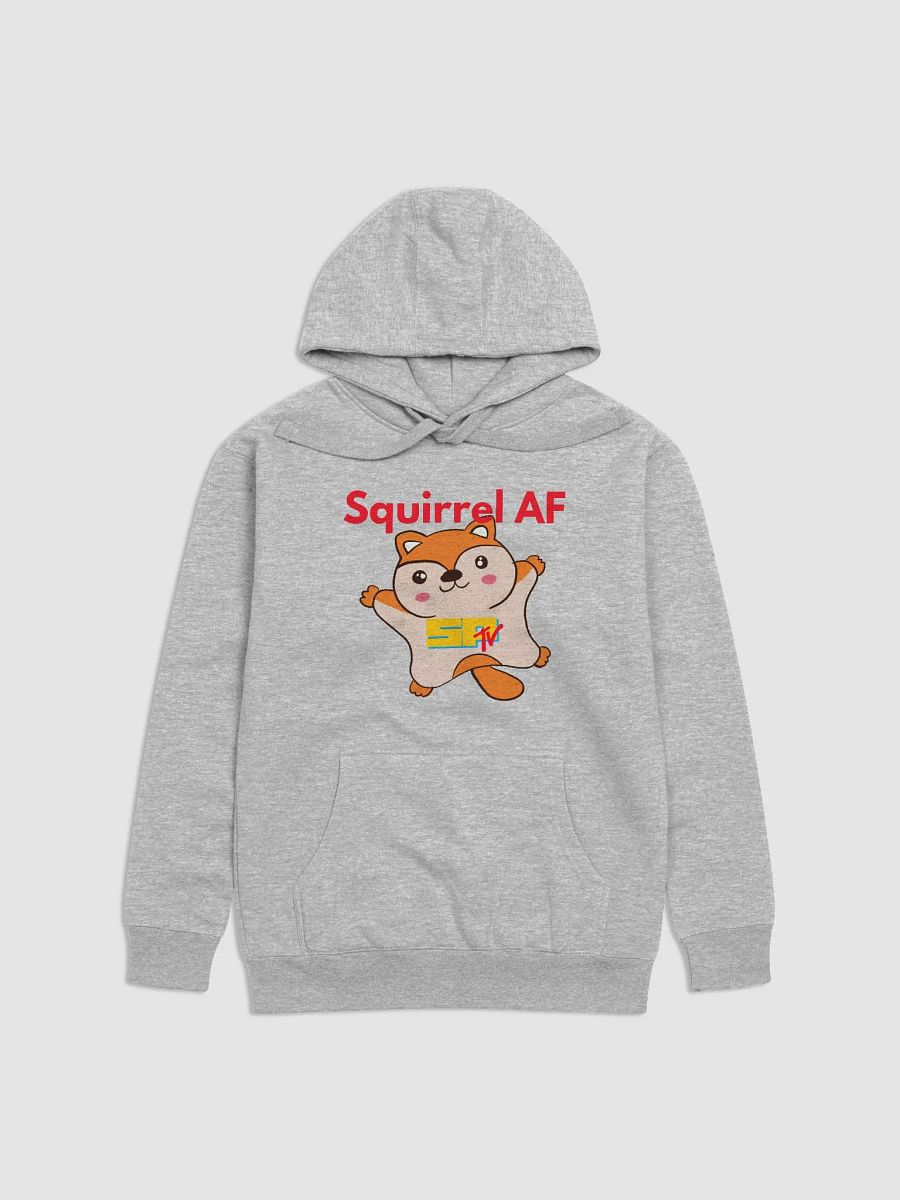 Squirrel AF Hoodie Red Letters - Gray product image (1)