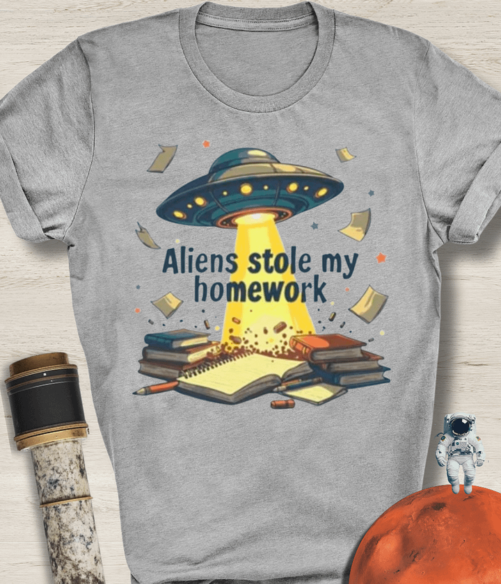 Aliens Stole My Homework T-Shirt product image (1)