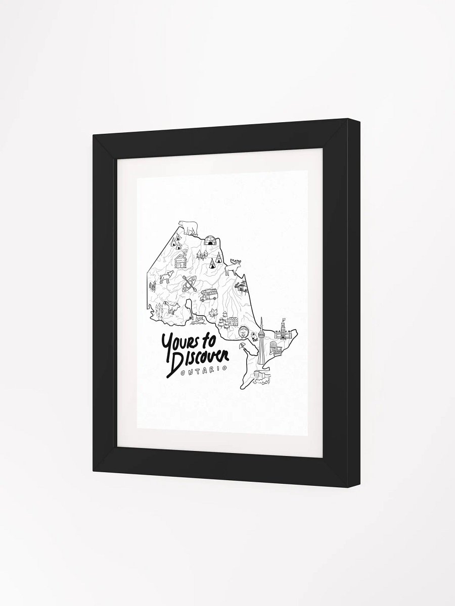 Ontario Symbols Map - Framed Poster product image (8)