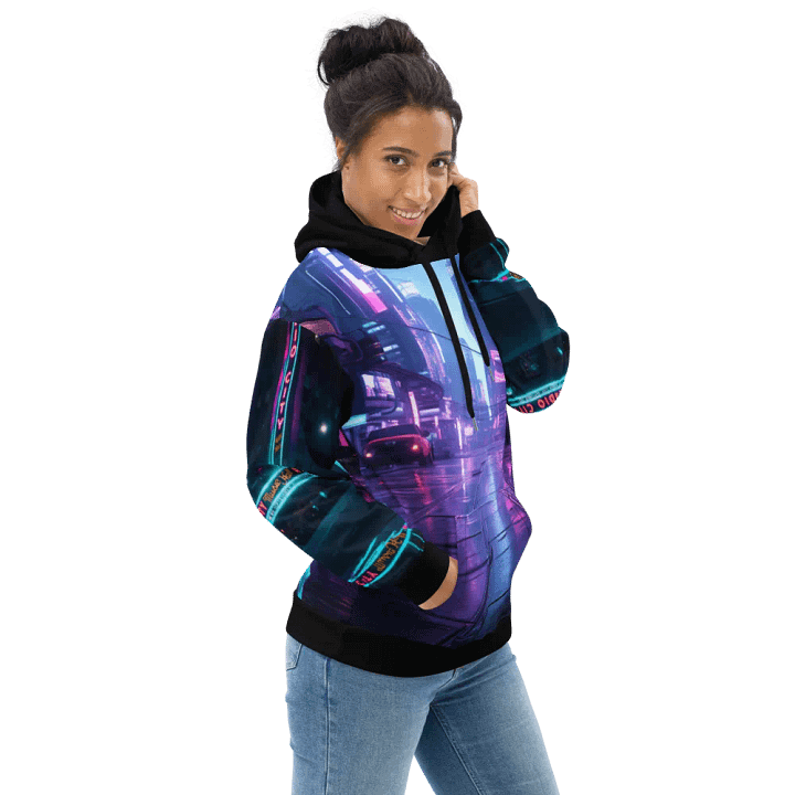 Cyberpunk Retro Neon City Hoodie product image (2)