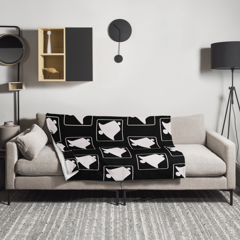 Cozy Black & White Nights Throw Blanket product image (2)