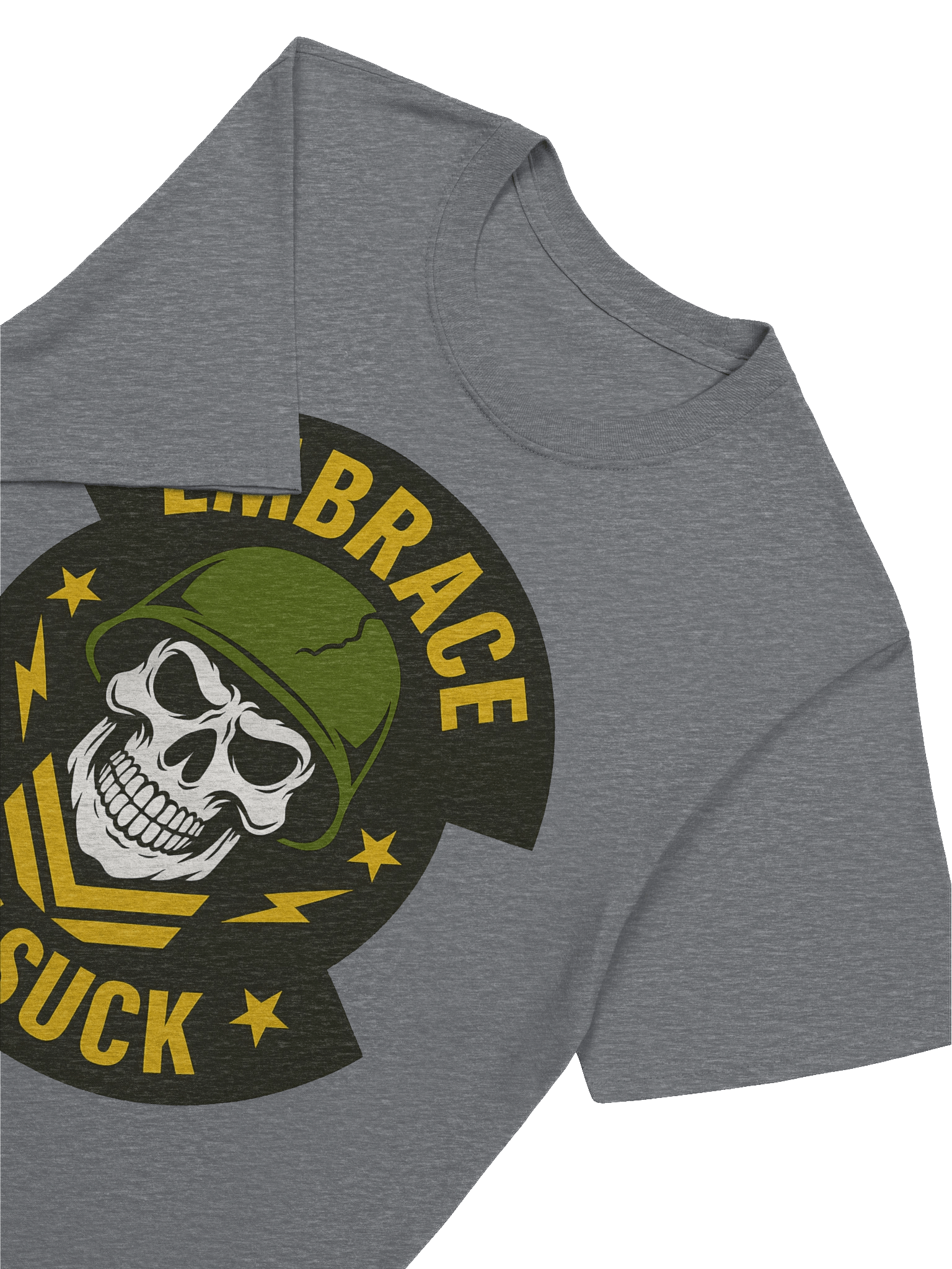 Embrace the Suck Military Patch T-Shirt | Army Skull Helmet Design product image (68)