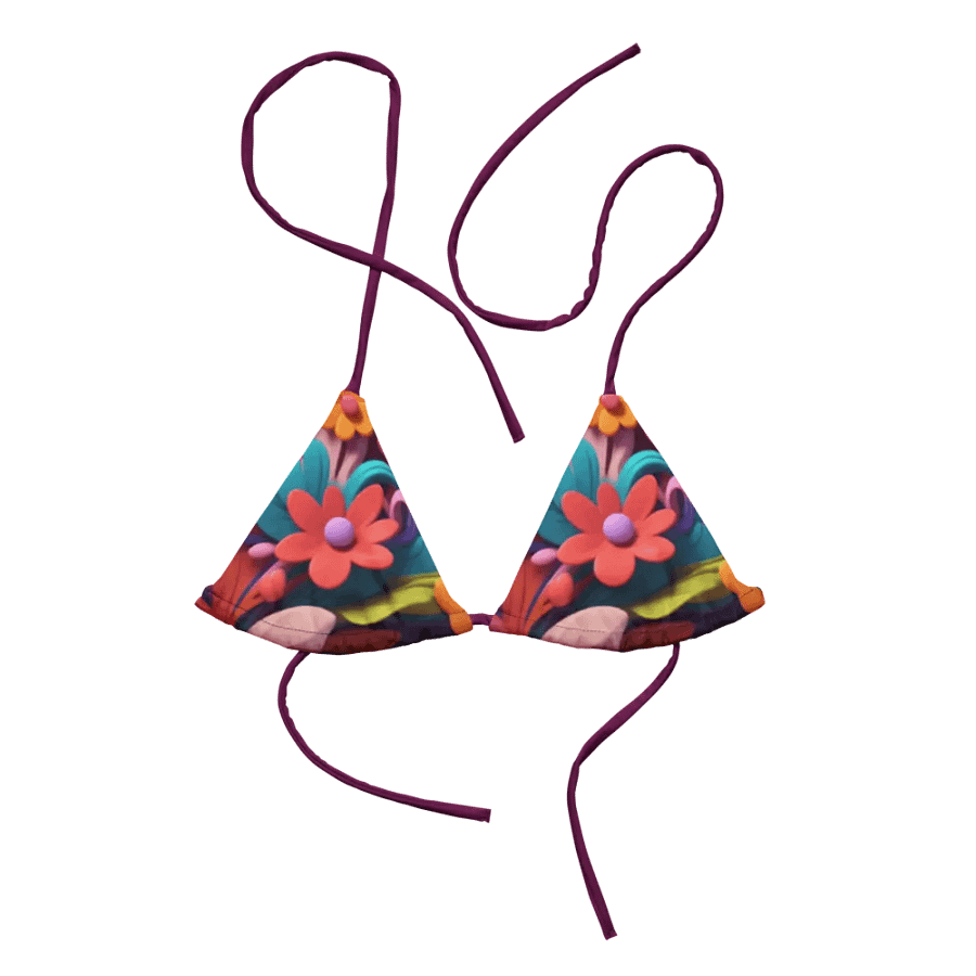 Whimsical Flora Recycled Bikini Top product image (12)