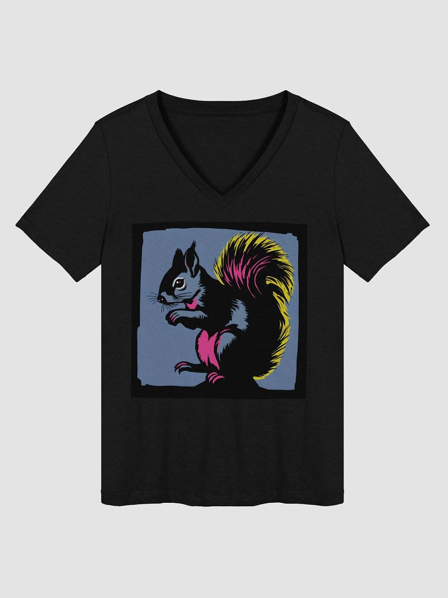 Vibrant Squirrel Illustration Women's V-Neck Tee product image (1)