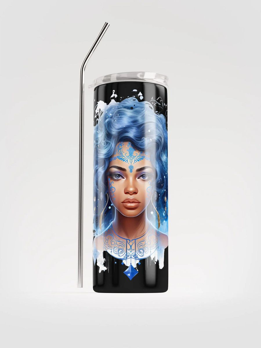 Aquarius Sparkling Blue Stainless Steel Tumbler: Embrace Celestial Charm! ♒💙 product image (1)