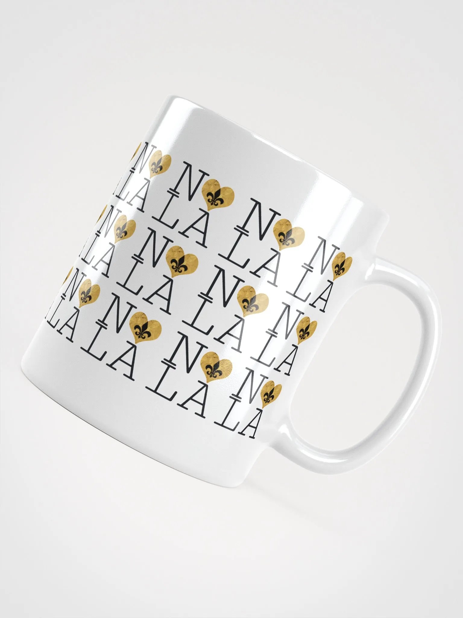 I LOVE NOLA **LEGACY MUG** (GOLD WRAP HEART INFINITY WALL) product image (4)