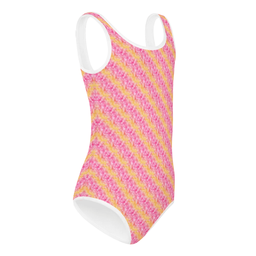 New Spring 'Sweet Lemons' Swimsuit for Girls Pink and Yellow Stripes product image (1)
