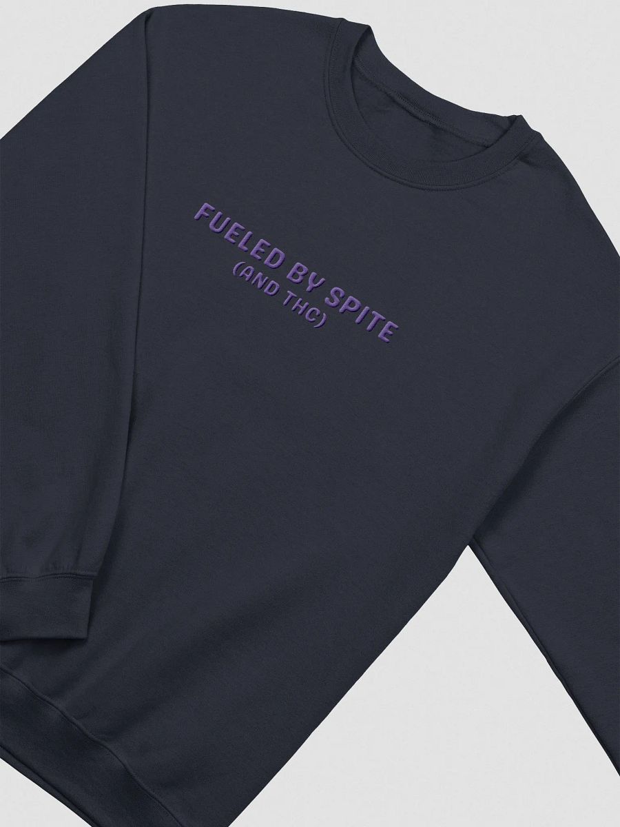 FUELED BY SPITE (purple thread) embroidered classic crewneck product image (8)