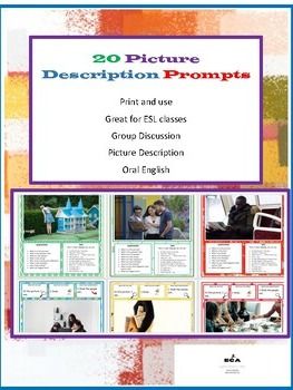 20 ESL Picture Prompts for Group Discussion Oral English P6 Interview Class product image (1)