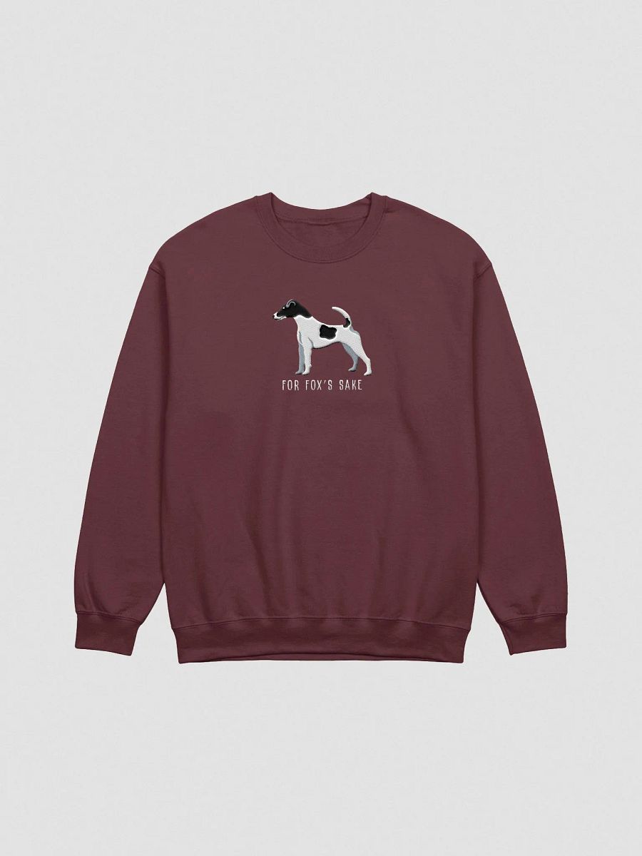 For Fox's Sake Sweatshirt (Embroidered) of a Smooth Fox Terrier(Black & White2) product image (4)