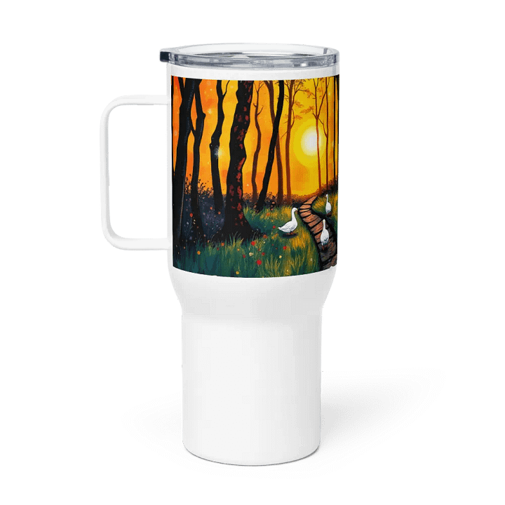 goose lady 4 Sunset Serenity Travel Mug product image (1)